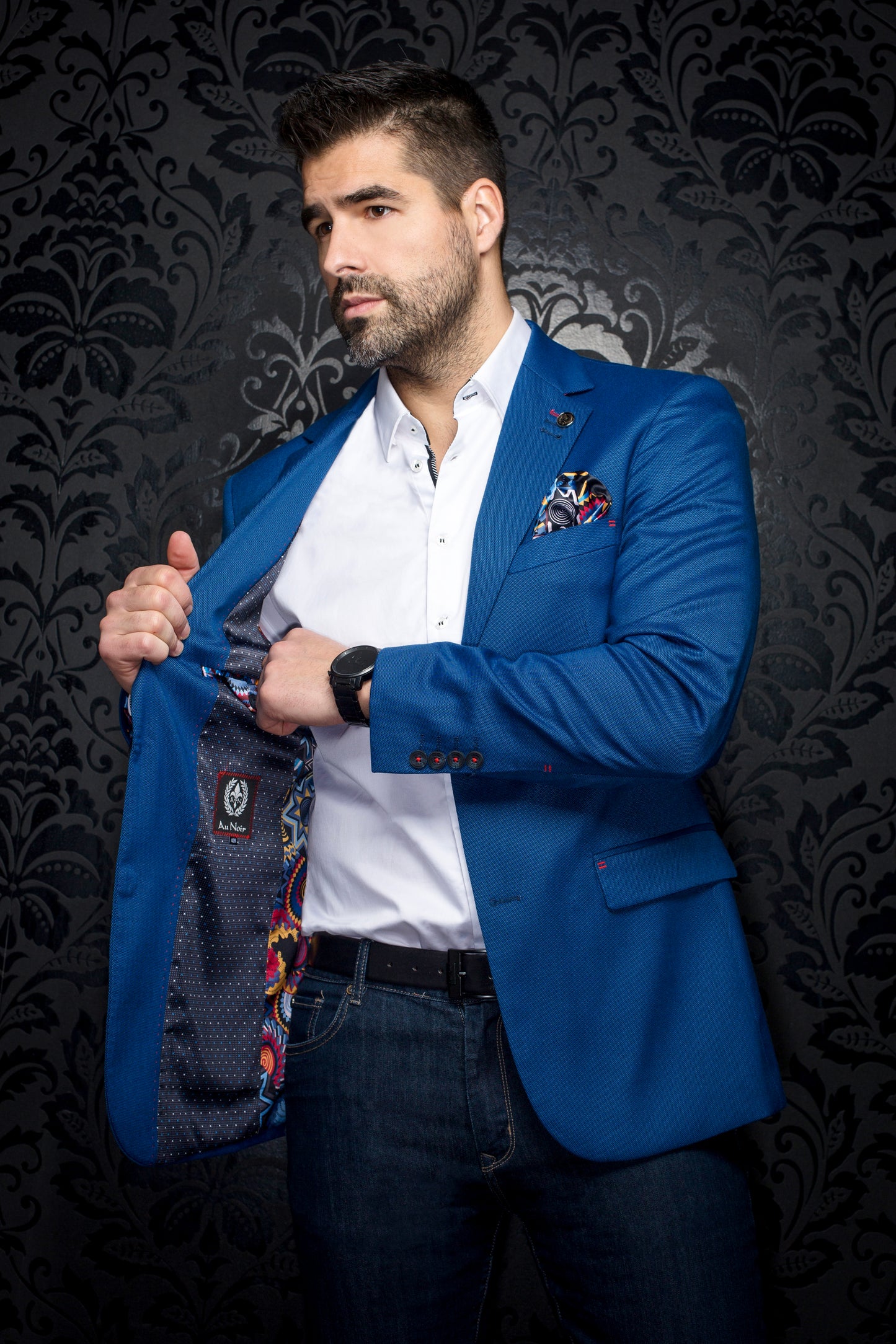 Men Au Noir Blazer Bronson Indigo
