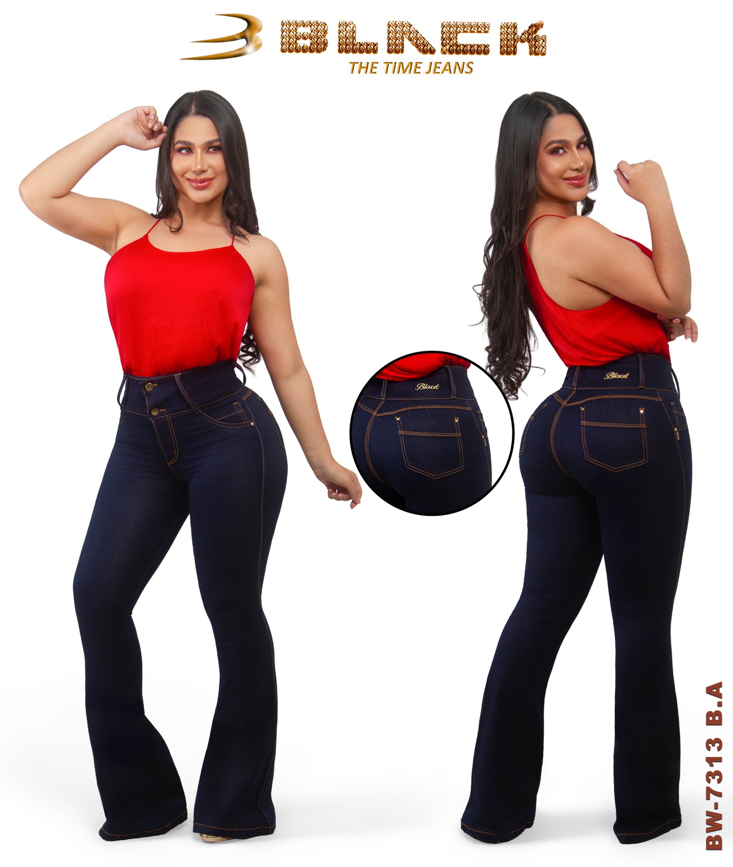 Women Black Jean BW-7313 B.A