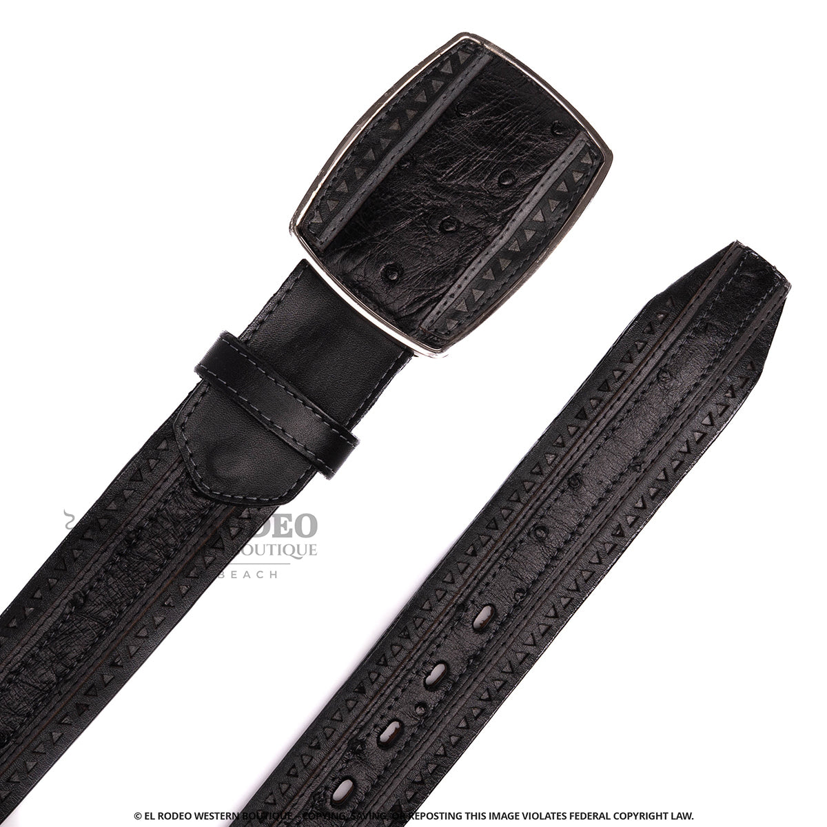 Men Los Altos Ostrich Belt C25U0305