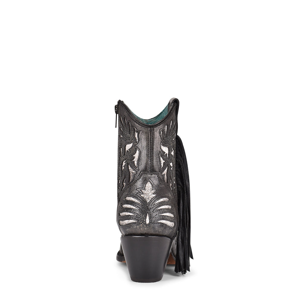Cowhide Boots, Pointed Toe - Women Corral Ankle Boots C3828