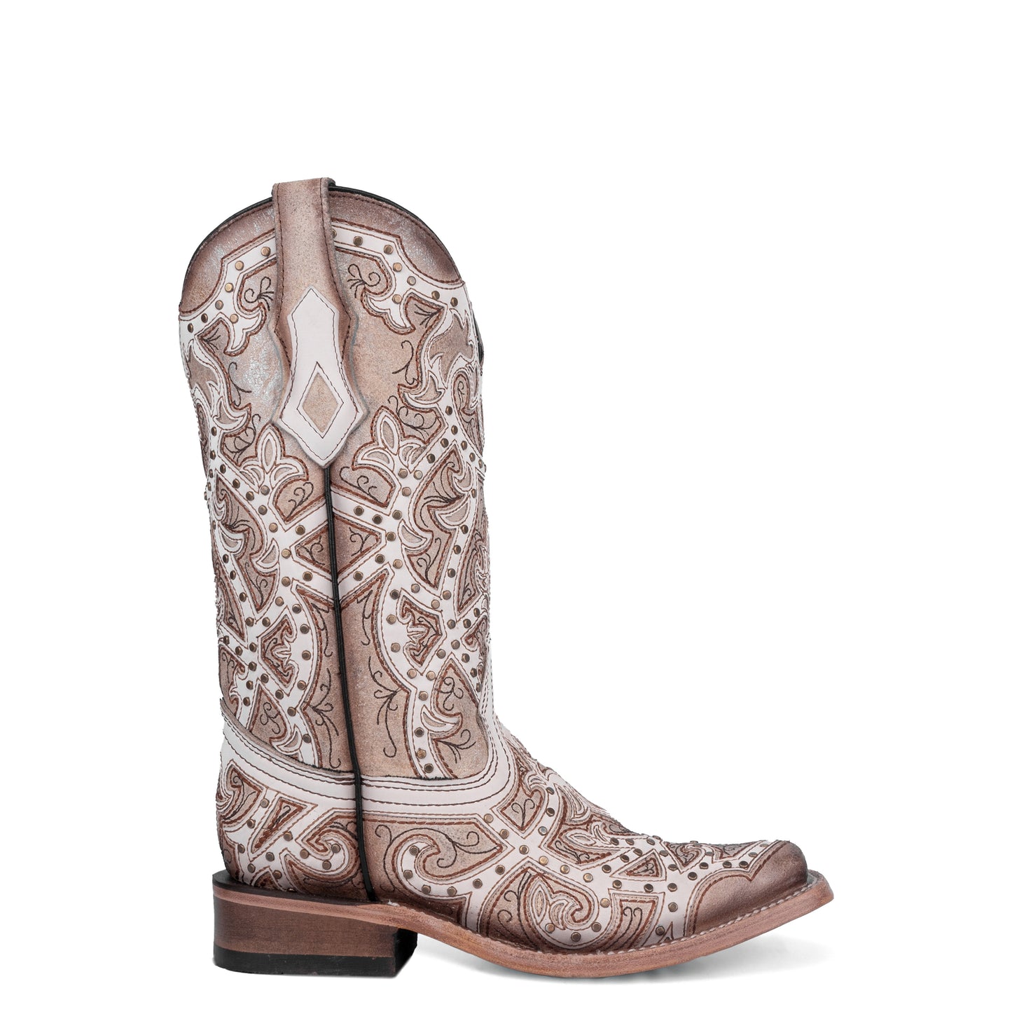 Cowhide Boots, Square Toe - Women Corral Boots C4045