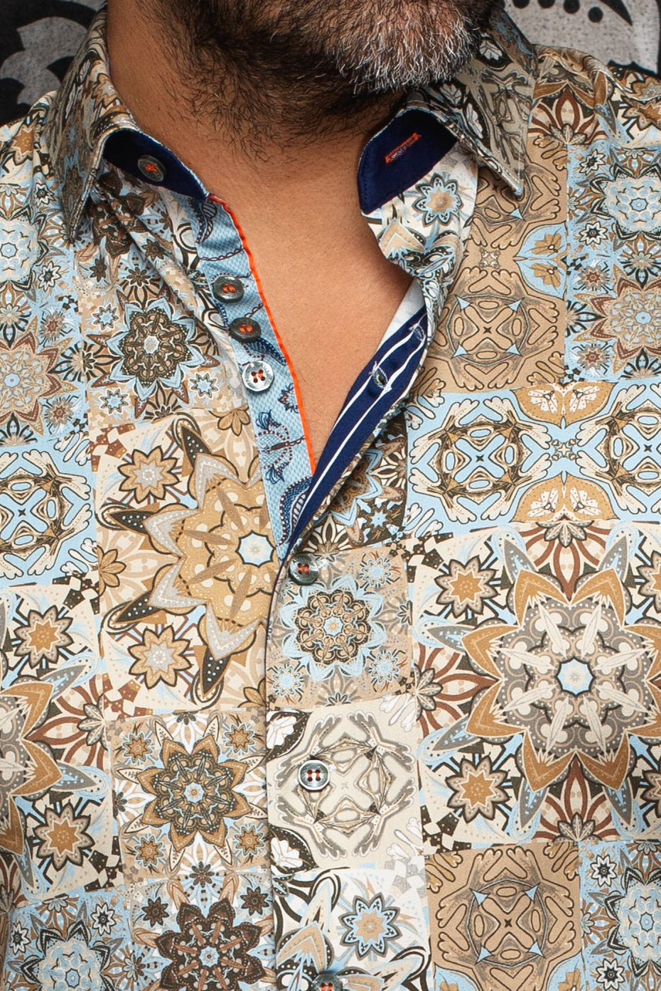 Men Au Noir Woven Shirt Clovis Lt. Beige