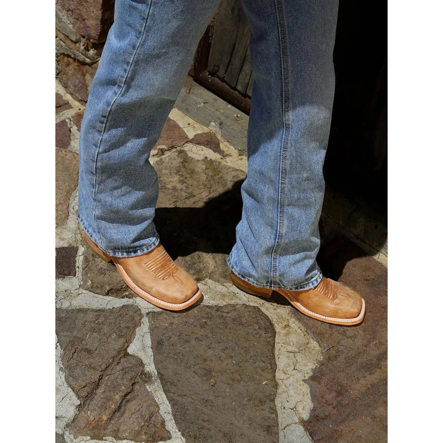 Women’s Cowboy Boots: Brown Leather, Wide Square Toe Western Style - Women Corral Boots A4143 - El Rodeo Western Boutique
