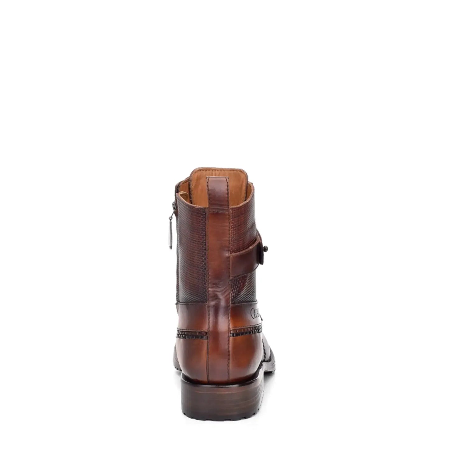 Brown Exotic Skin Boot – Round Toe Men’s Footwear with Zipper - Men Cuadra Boot CU389 - El Rodeo Western Boutique