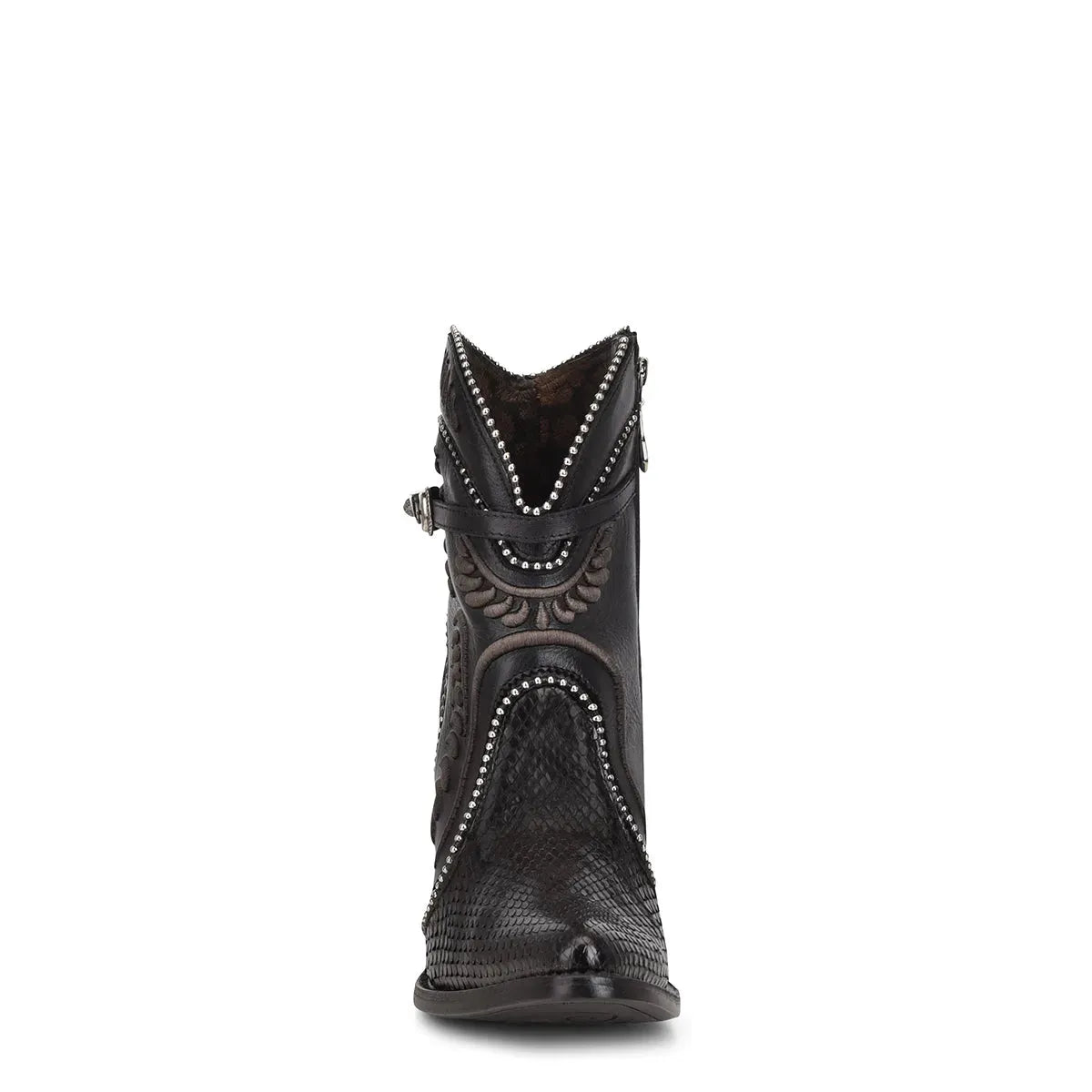 Black Leather Bootie: Embroidered Opulence at Every Step - Women Cuadra Urban Boot CU555 - El Rodeo Western Boutique