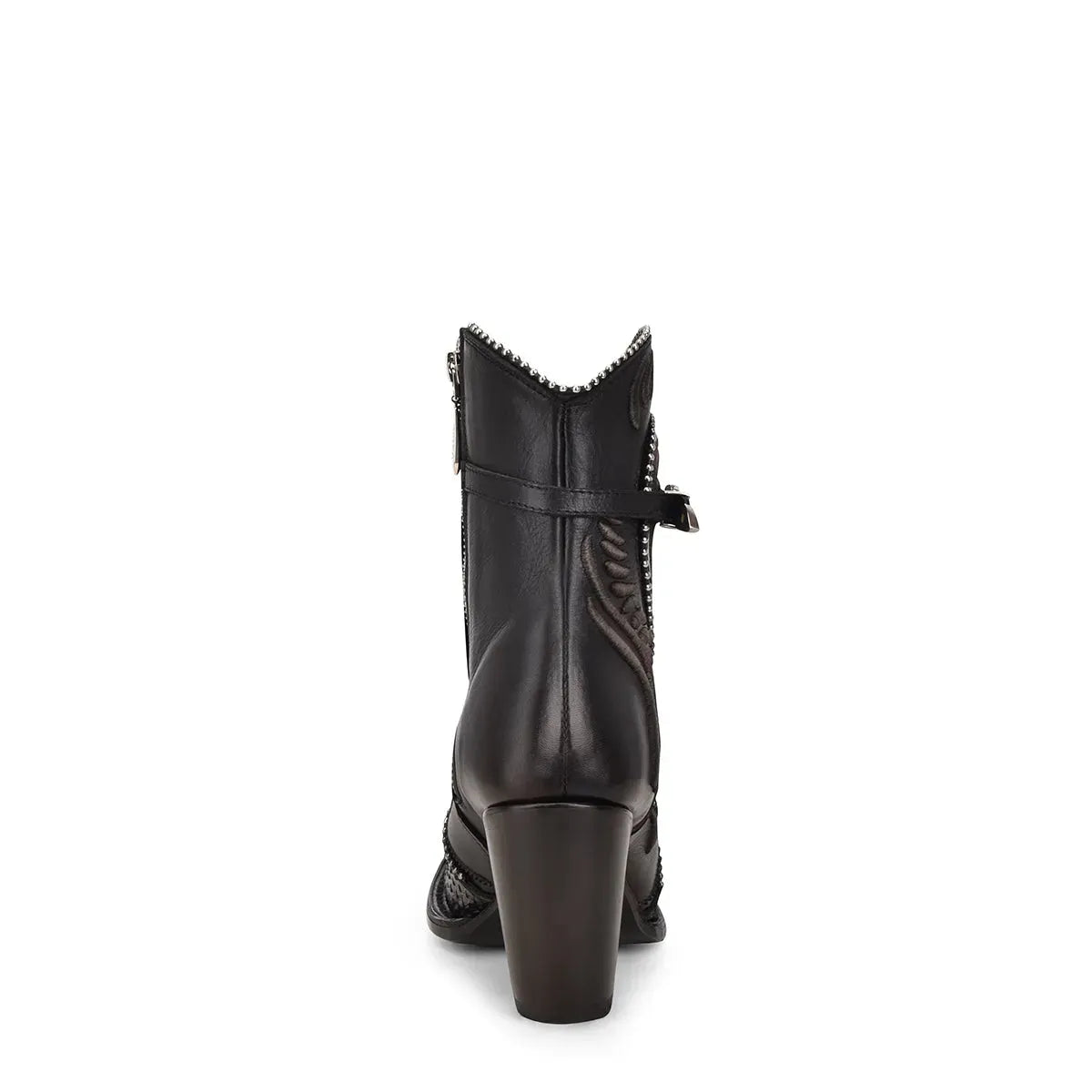 Black Leather Bootie: Embroidered Opulence at Every Step - Women Cuadra Urban Boot CU555 - El Rodeo Western Boutique