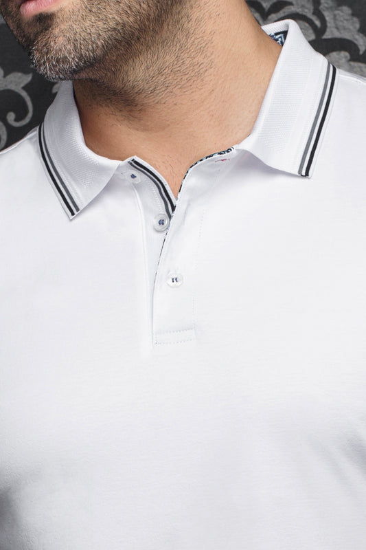 Men Au Noir Polo Dellario White