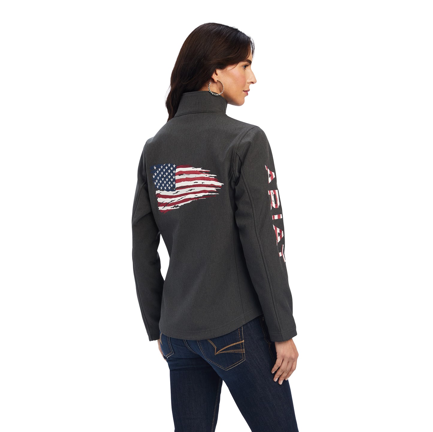 Women Ariat Softshell American Flag Jacket 10041438