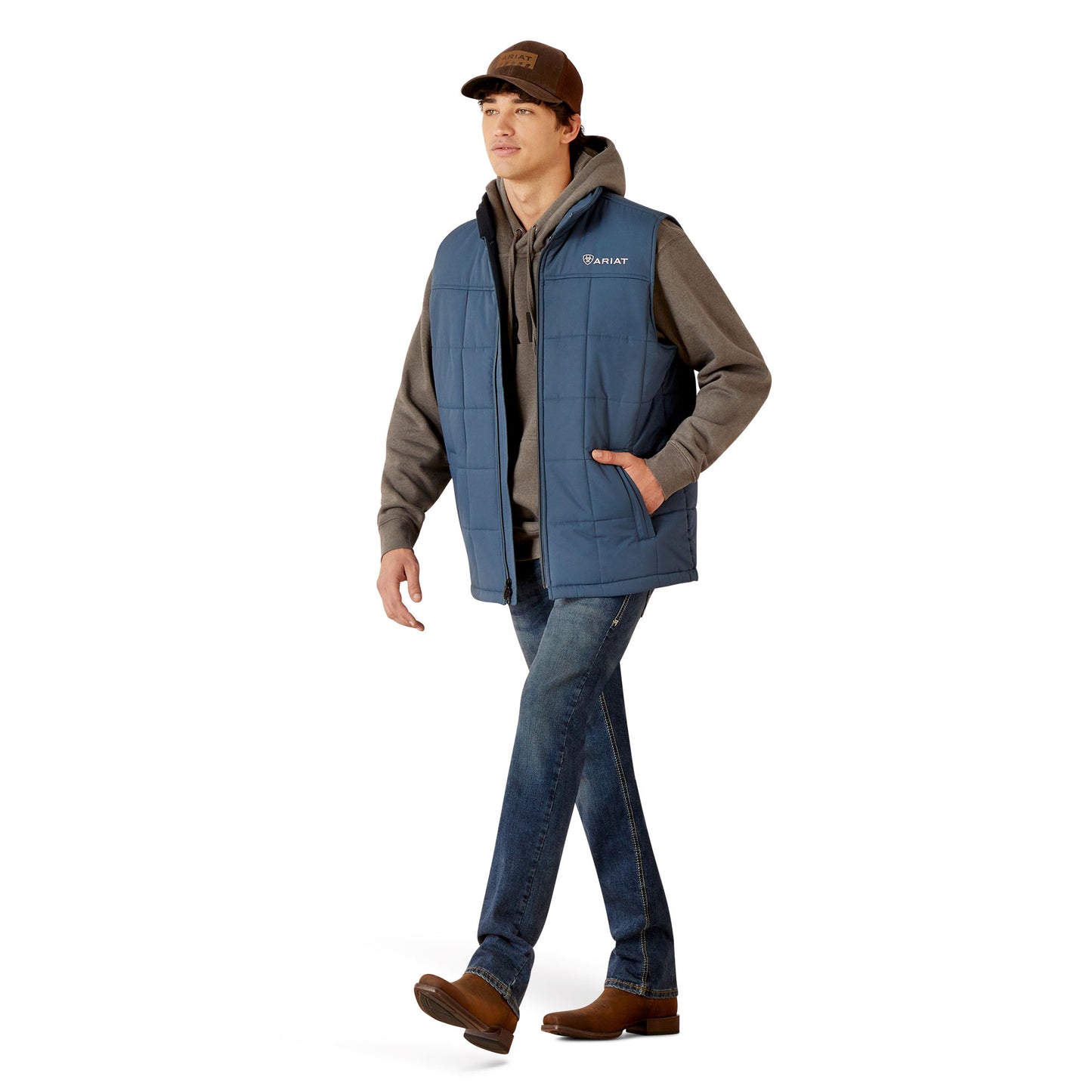 Men Ariat Vest Crius Steely 10046735