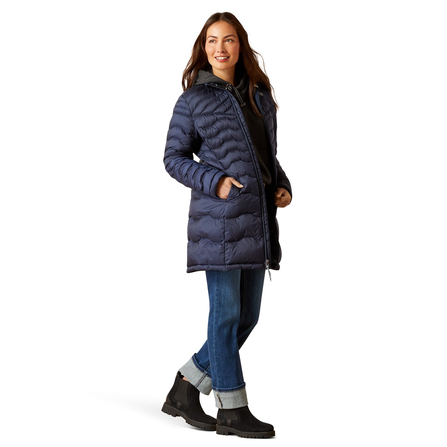 Women Ariat Ideal Coat Navy 10046759