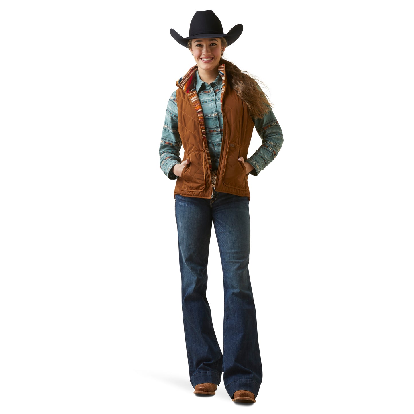 Women Ariat Vest Dilon Chesnut 10046059