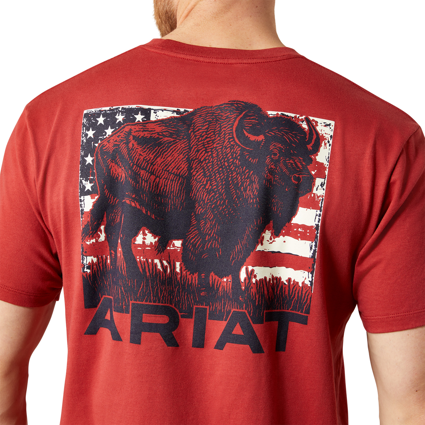Men Ariat T-Shirt Buffalo Flag 10065897
