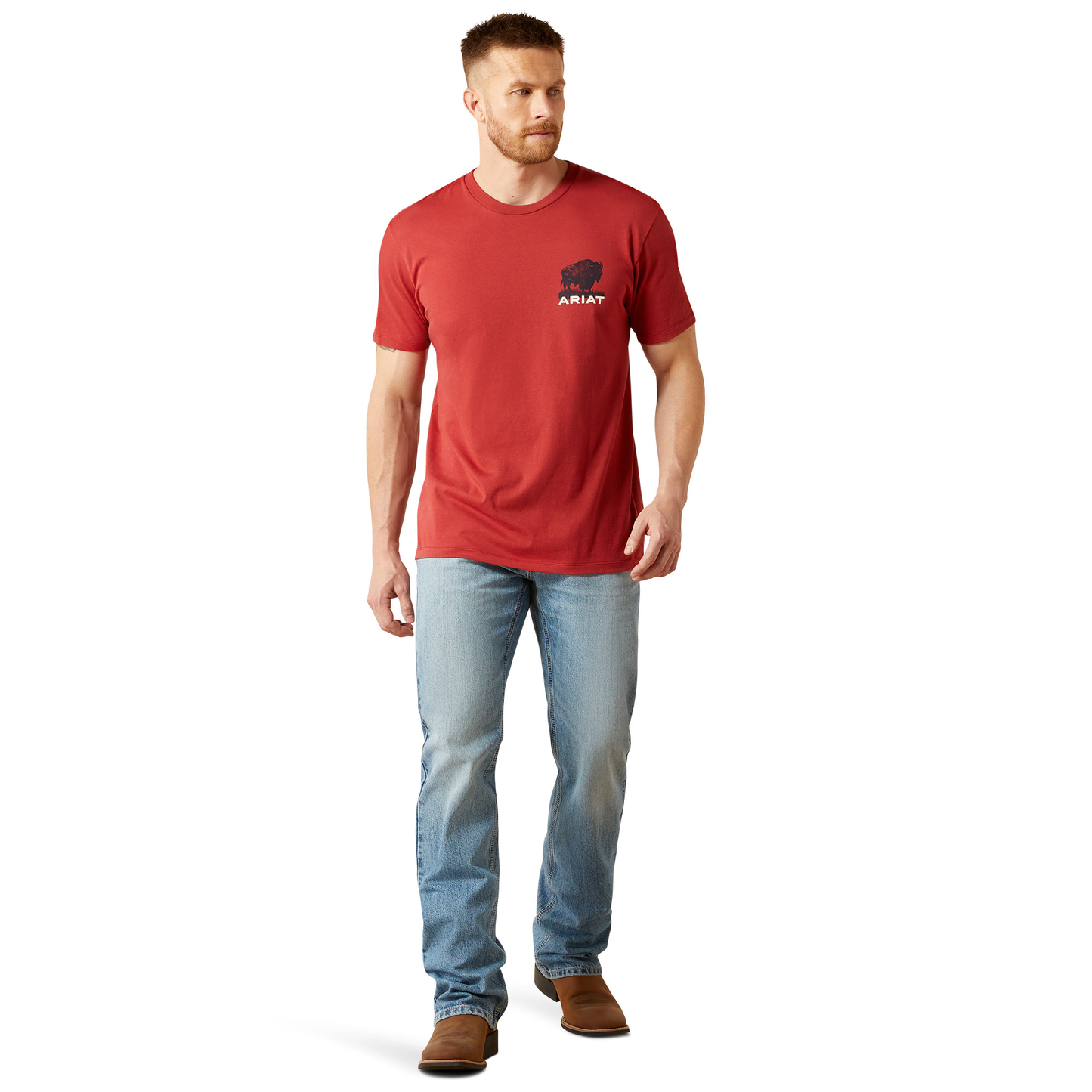 Men Ariat T-Shirt Buffalo Flag 10065897