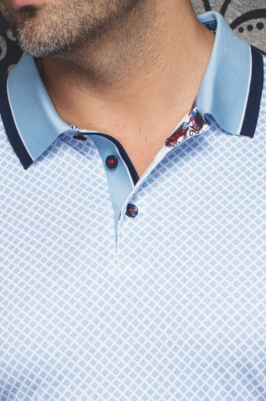 Men Au Noir Polo Fairmont Light Blue