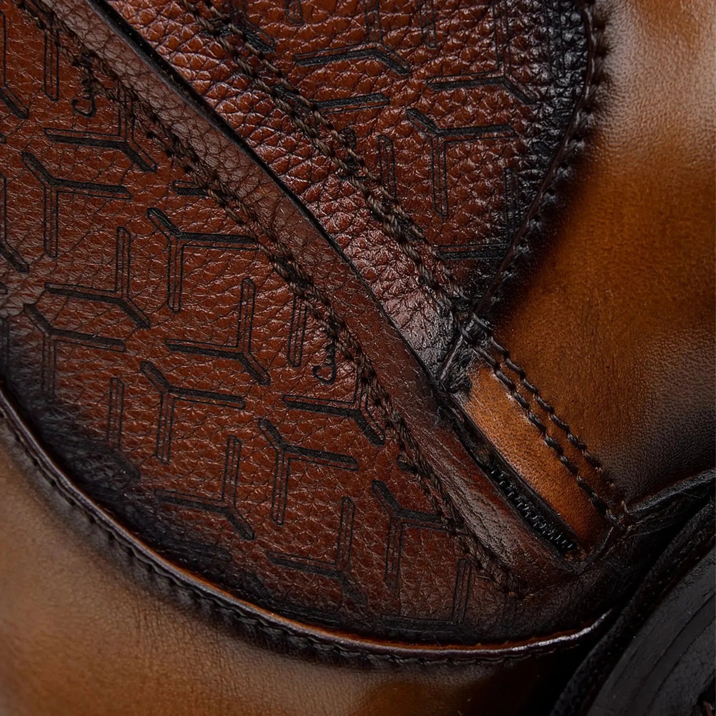 Handcrafted Leather Ankle Boot – Chelsea Style with Round Toe and Laser Edge - Men Franco Cuadra Boot FC630 - El Rodeo Western Boutique