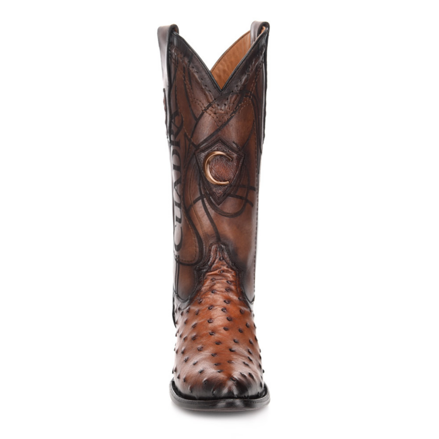 Ostrich Boots for Men, Round Toe - Men Cuadra CU303