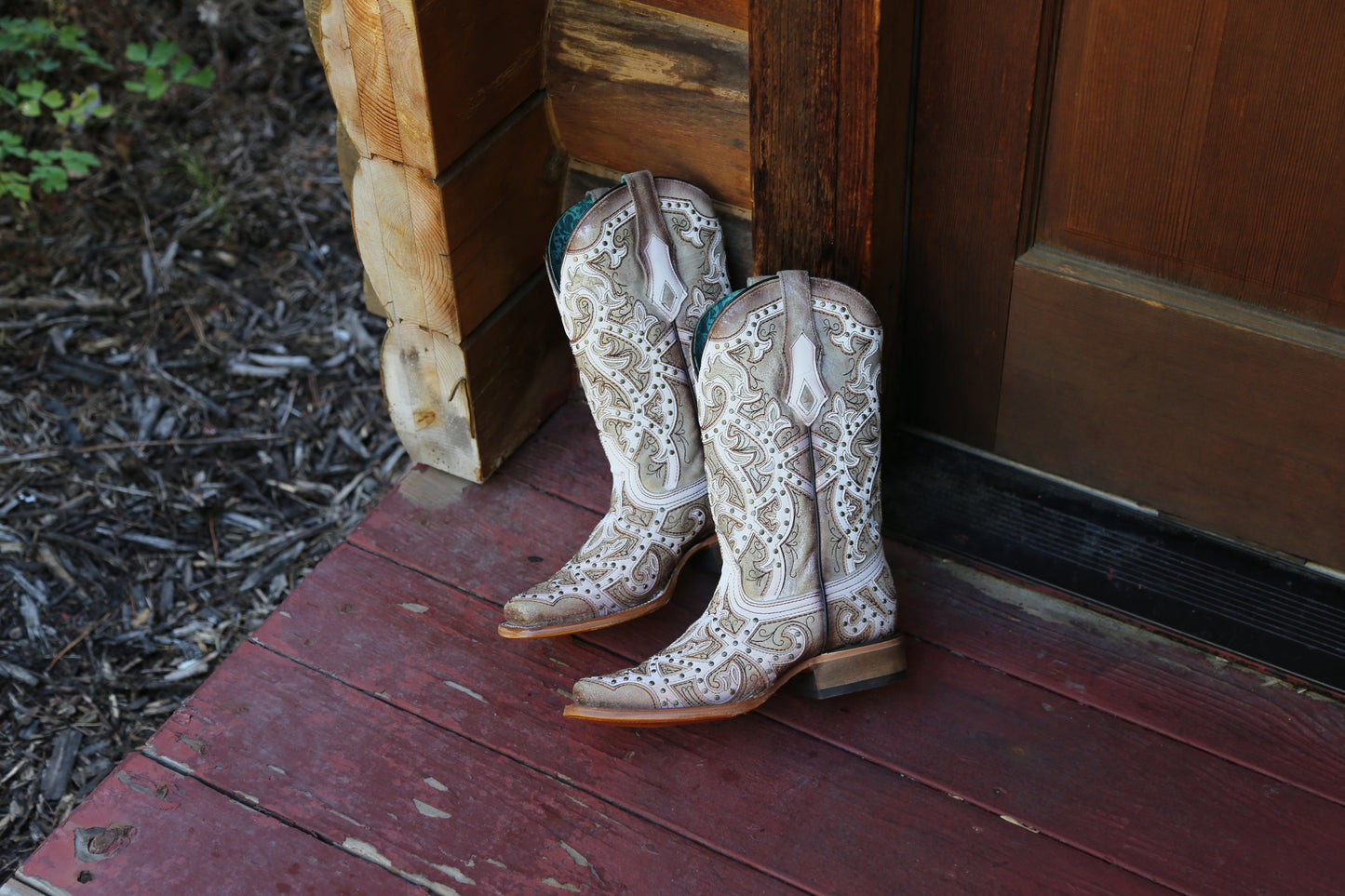 Cowhide Boots, Square Toe - Women Corral Boots C4045