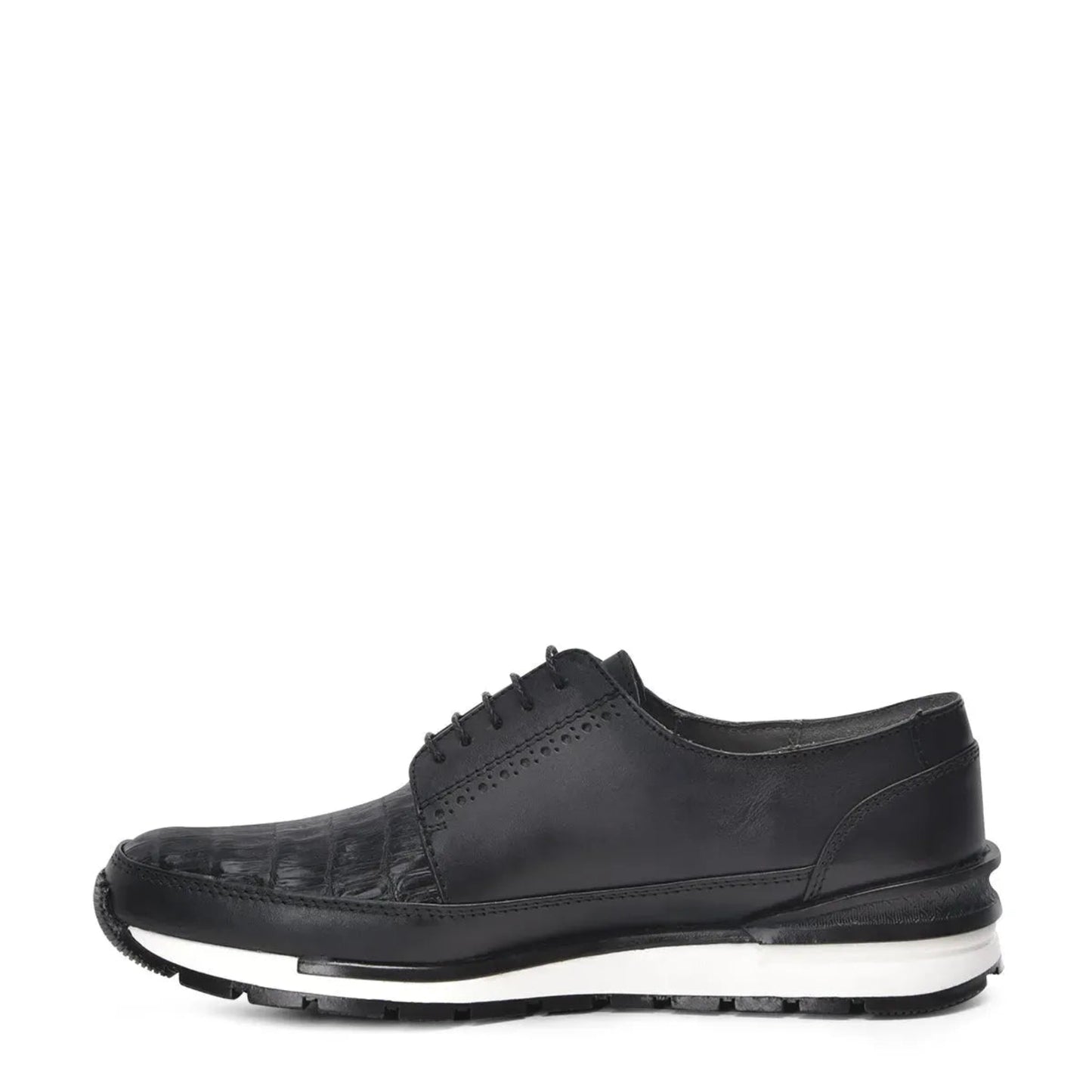 Black Exotic Leather Sneakers for Men – Elevate Your Look with Alligator Accents - Men Franco Cuadra Boot FC812 - El Rodeo Western Boutique