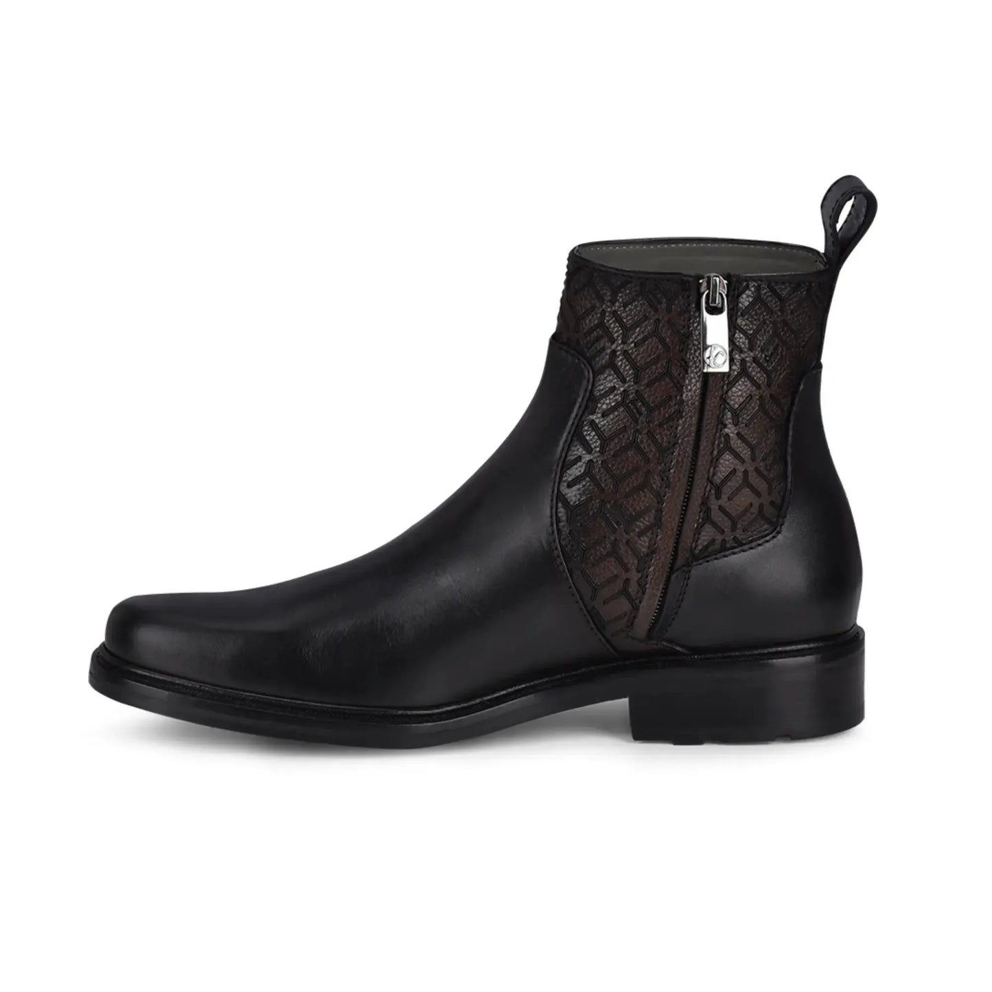 Round Toe Men’s Leather Ankle Boot – Dual Tone Chelsea with Zipper - Men Cuadra Boot FC599 - El Rodeo Western Boutique