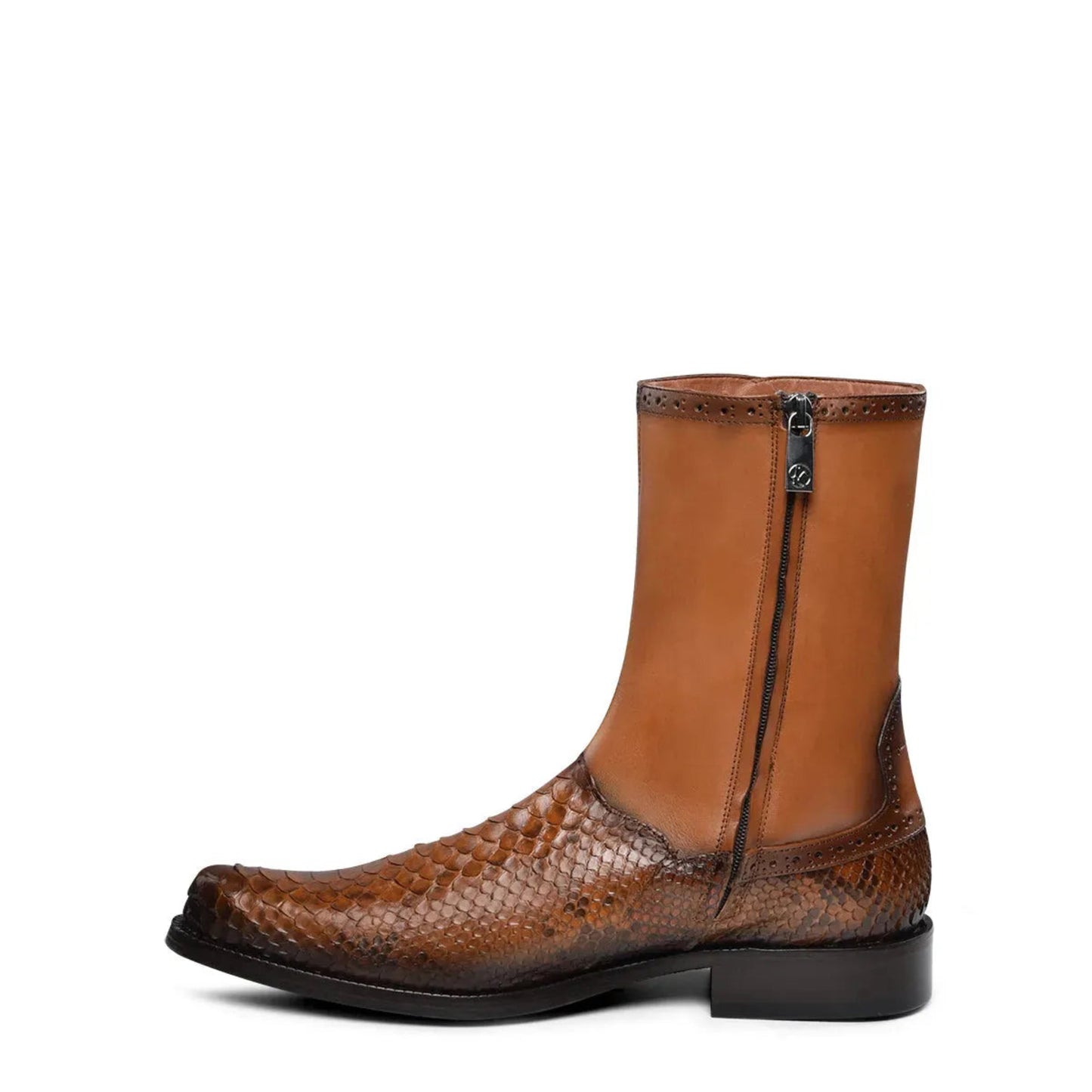 Men’s Python Leather Mid-Calf Boots: Luxury Meets Everyday Comfort - Men Franco Cuadra Boot FC819 - El Rodeo Western Boutique