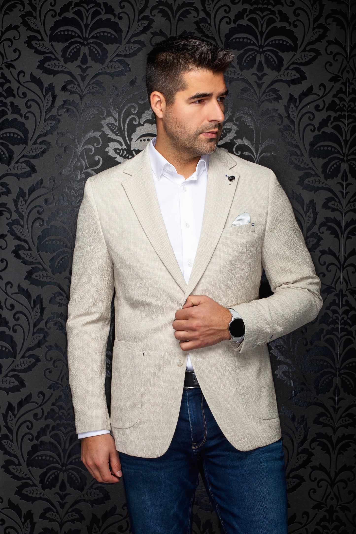 Men Au Noir Blazer Jace Beige