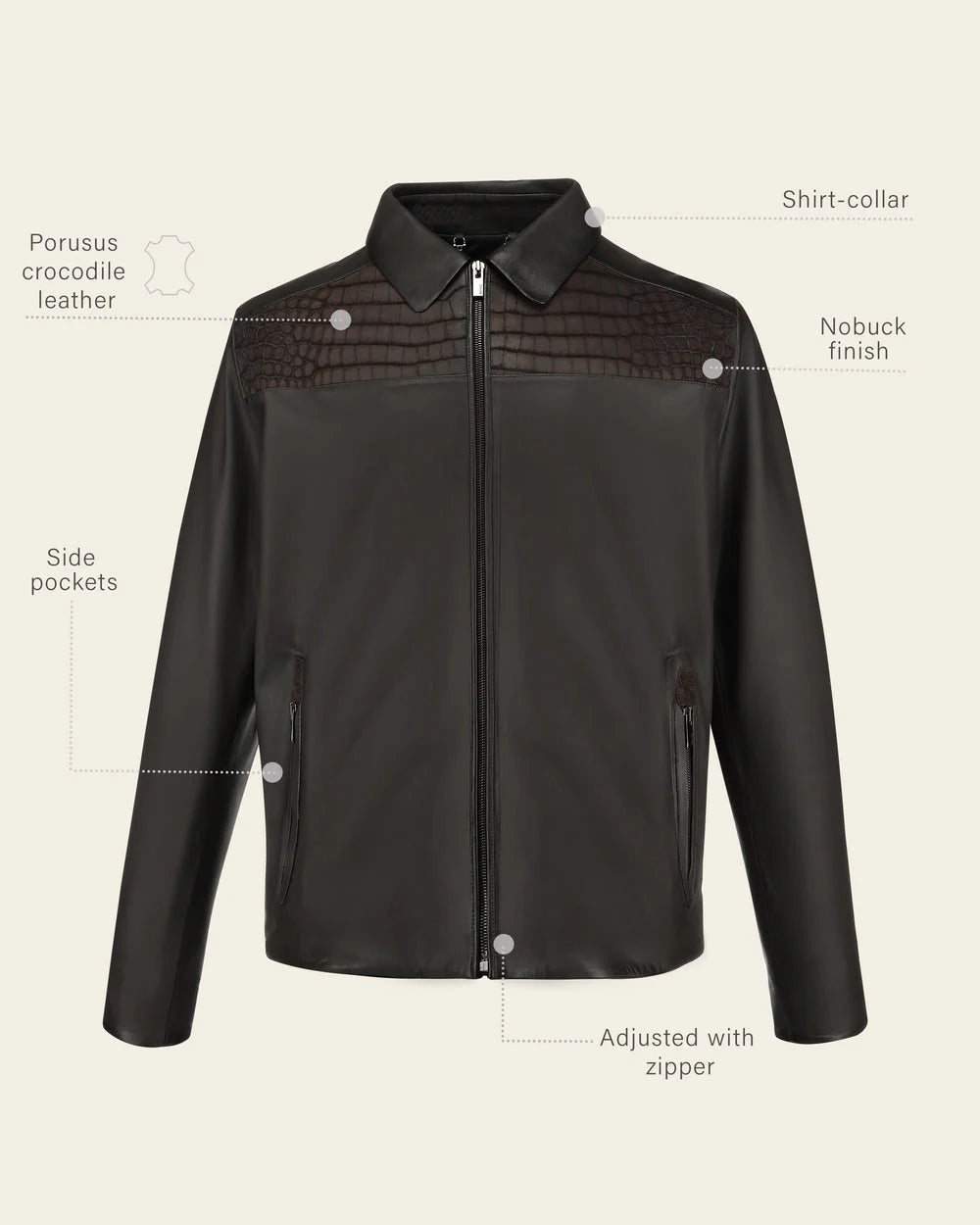 Men Cuadra Crocodylus Porosus Jacket JC357