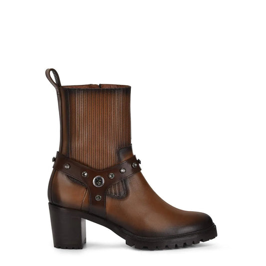 Western Style Ankle Boots for Women with Low Heel and Round Toe - Franco Cuadra FC762 - El Rodeo Western Boutique