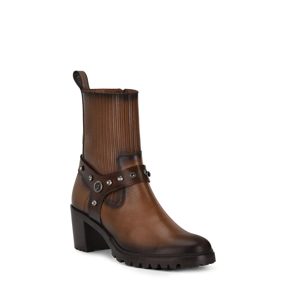 Western Style Ankle Boots for Women with Low Heel and Round Toe - Franco Cuadra FC762 - El Rodeo Western Boutique