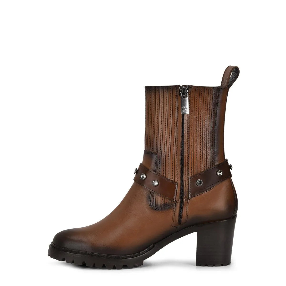 Western Style Ankle Boots for Women with Low Heel and Round Toe - Franco Cuadra FC762 - El Rodeo Western Boutique