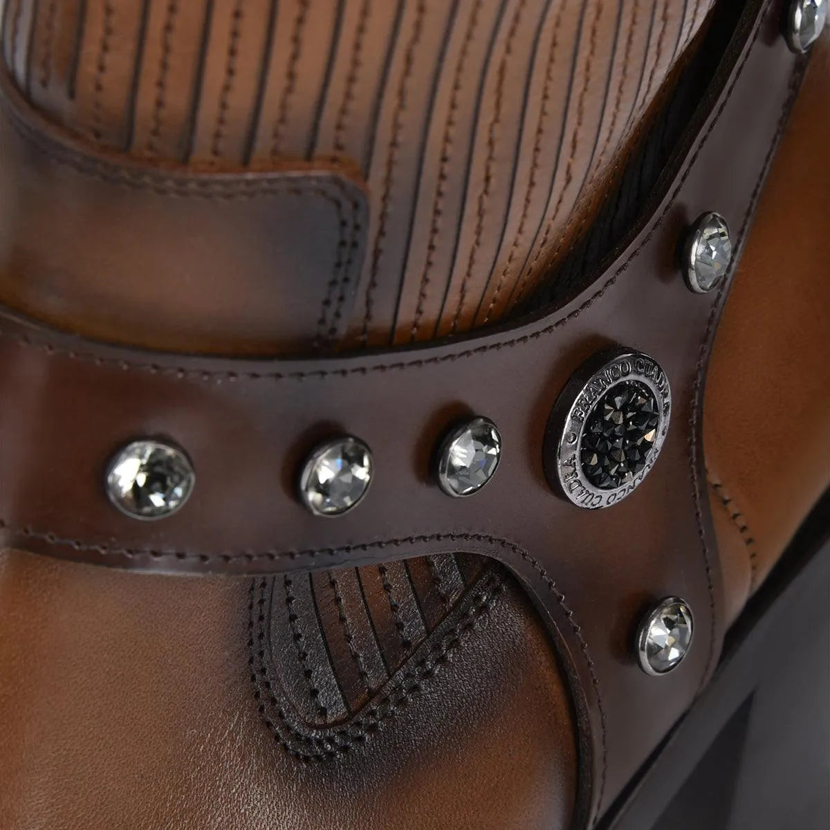 Western Style Ankle Boots for Women with Low Heel and Round Toe - Franco Cuadra FC762 - El Rodeo Western Boutique