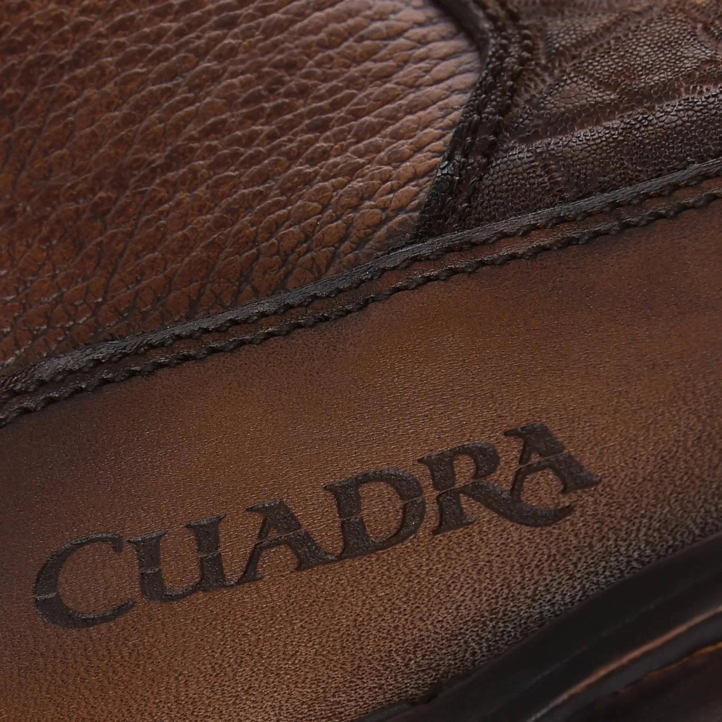 Brown Exotic Skin Boot: Leather Men’s Ankle Boot with Side Zipper - Men Cuadra Boot CU741 - El Rodeo Western Boutique