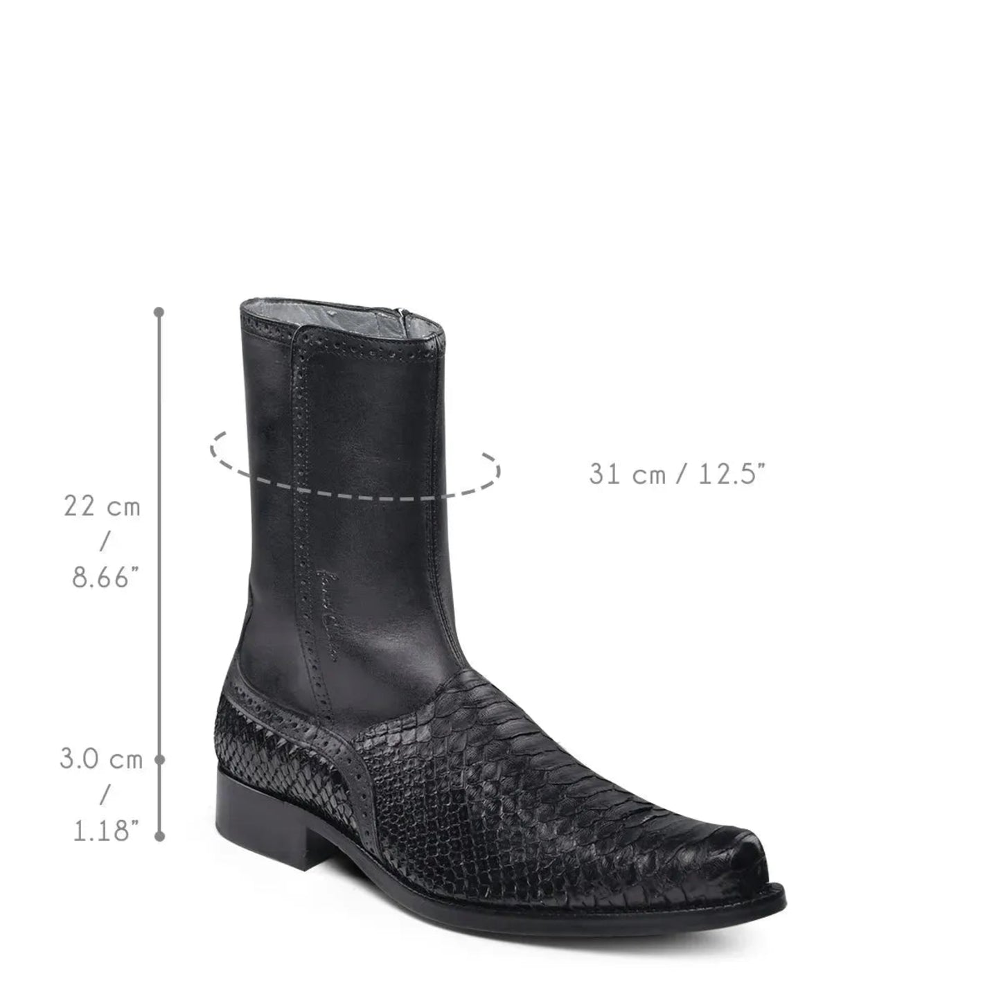 Genuine Python & Bovine Men's Dress Boot - Style Meets Everyday Comfort - Men Franco Cuadra Boot FC817 - El Rodeo Western Boutique