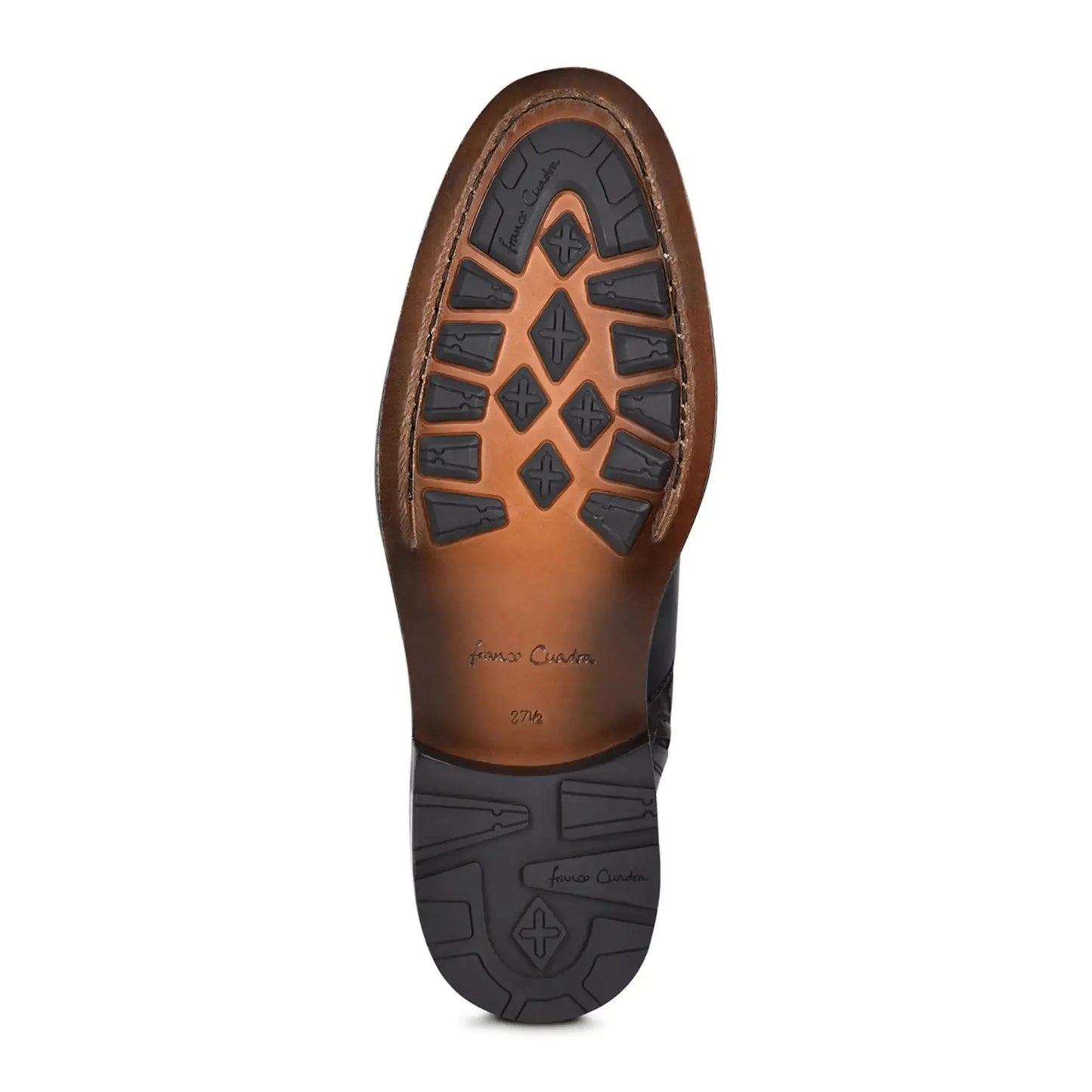 Round Toe Men’s Leather Ankle Boot – Dual Tone Chelsea with Zipper - Men Cuadra Boot FC599 - El Rodeo Western Boutique