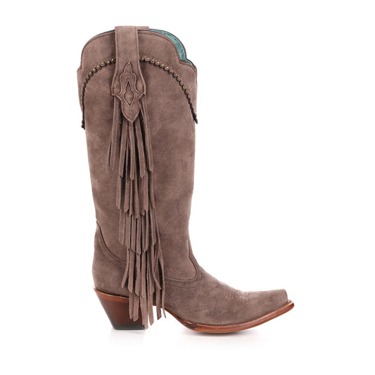 Brown Suede Boots for Women – Western Snip Toe Fashion - Women Corral Boots B5028 - El Rodeo Western Boutique