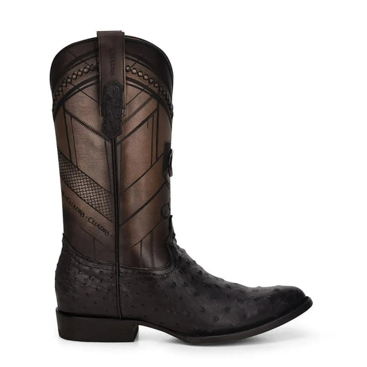 Men’s Ostrich Full Quill Boots with Classic Round Toe for Unmatched Elegance - Men Cuadra Boot CU554 - El Rodeo Western Boutique