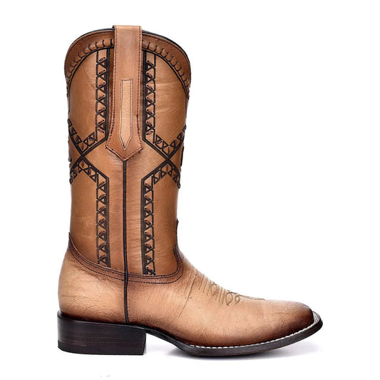 Square-Toed Boots: Premium Ostrich Belly Leather with Refined Details - Men Cuadra Boot CU785 - El Rodeo Western Boutique