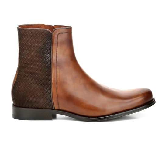 Handcrafted Chelsea Leather Ankle Boot – Rich Brown Calfskin for Men- Men Franco Cuadra Boot FC135 - El Rodeo Western Boutique
