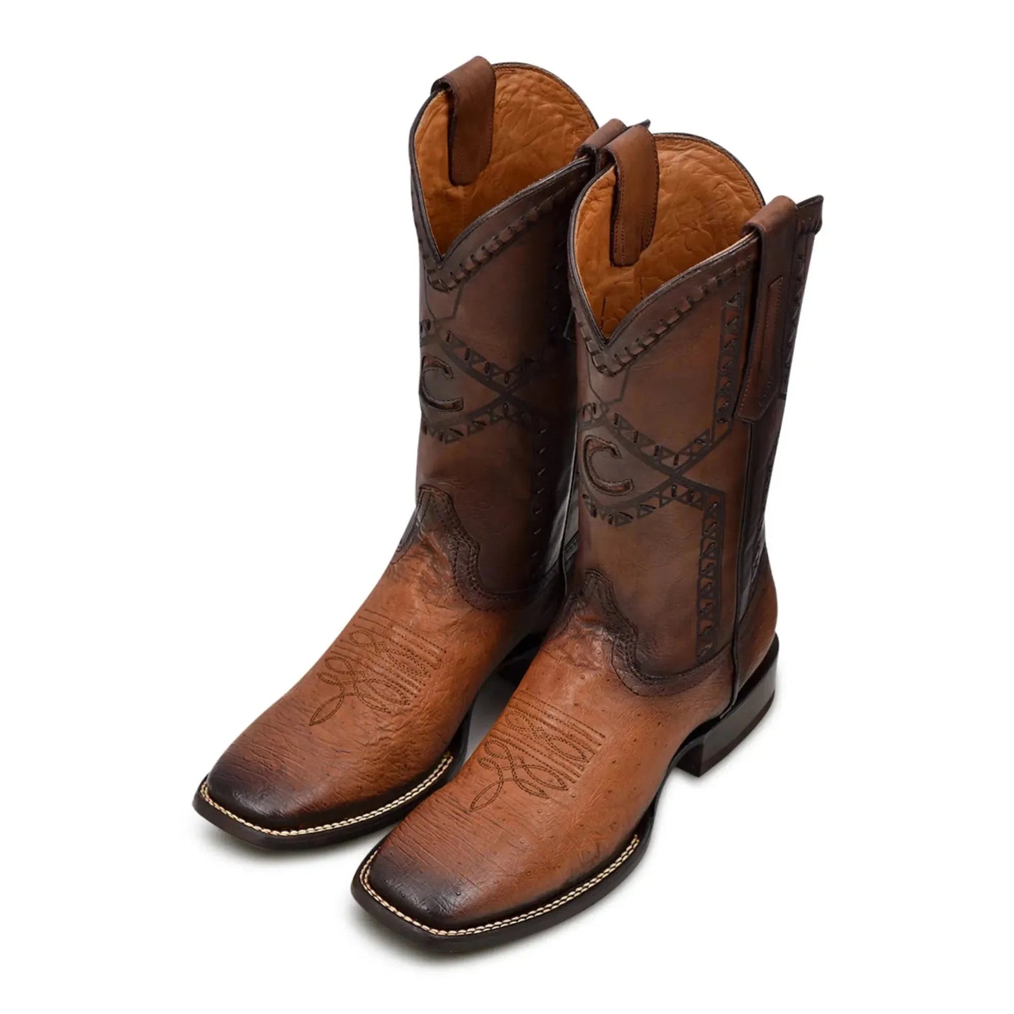 Ostrich Boots for Men: Brown Exotic Leather Cowboy Fashion - Men Cuadra Boot CU462 - El Rodeo Western Boutique