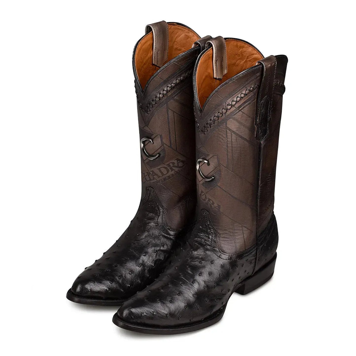 Men’s Ostrich Full Quill Boots with Classic Round Toe for Unmatched Elegance - Men Cuadra Boot CU554 - El Rodeo Western Boutique