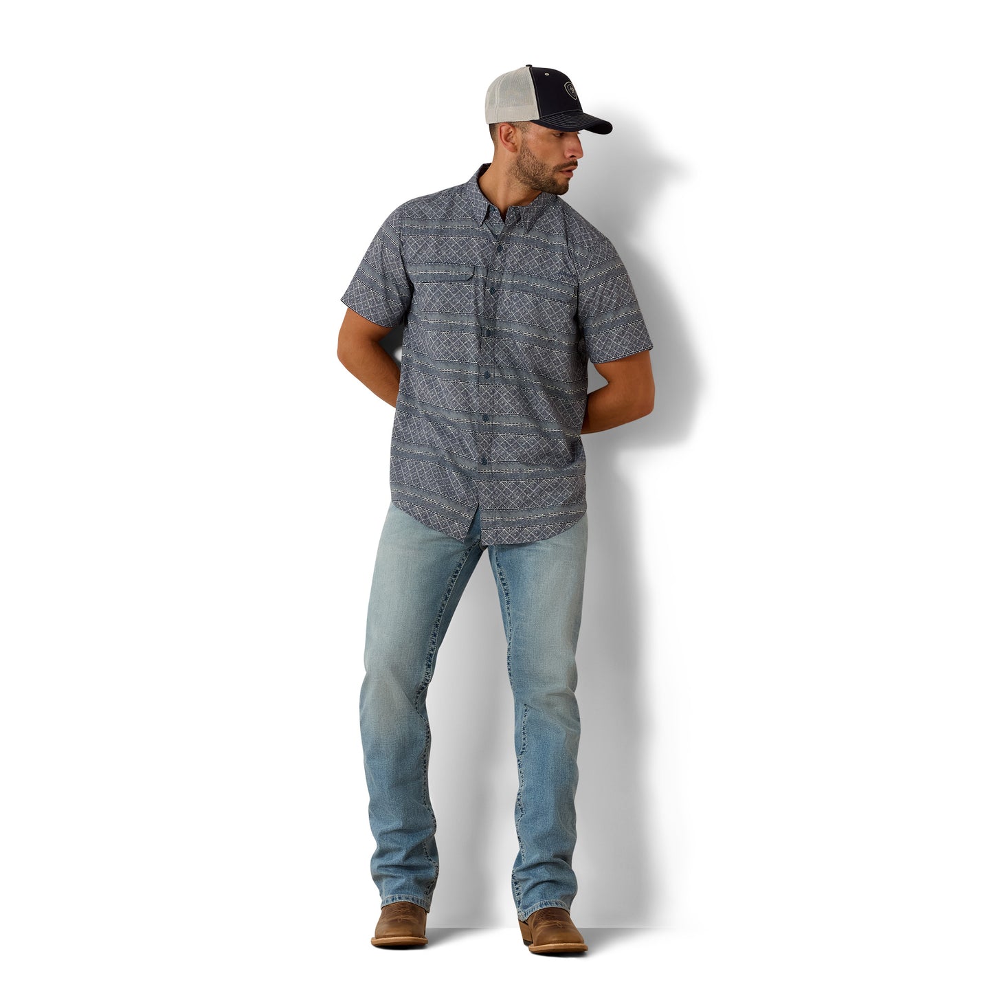 Men Ariat Shirt (SS) Printed Venttek Outbound 10071048