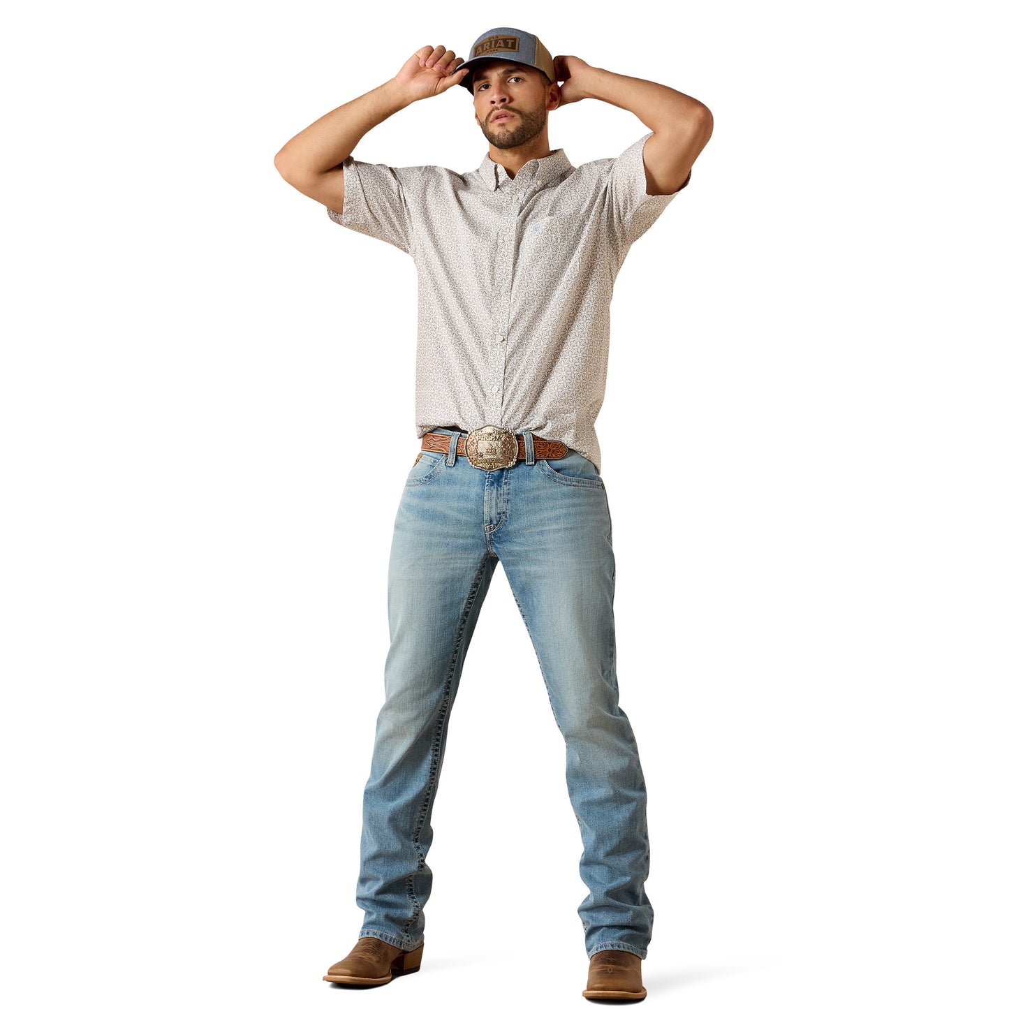 Men Ariat Shirt (SS) Wrinkle Free 10071739