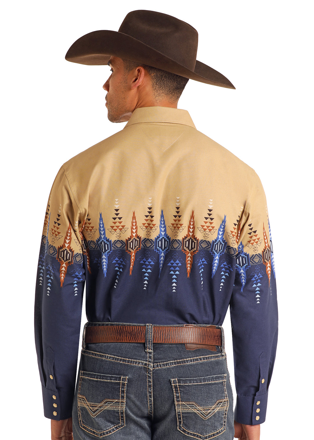 Men Panhandle Shirt Rough Stock Navy SMN2S05597