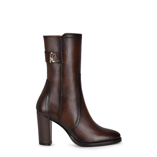 Leather Mid Calf Boots for Women Dark Brown - Cuadra Boot FC623 - El Rodeo Western Boutique