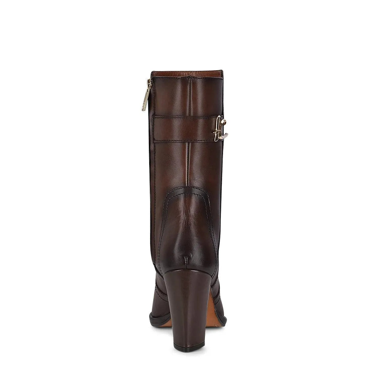 Leather Mid Calf Boots for Women Dark Brown - Cuadra Boot FC623 - El Rodeo Western Boutique