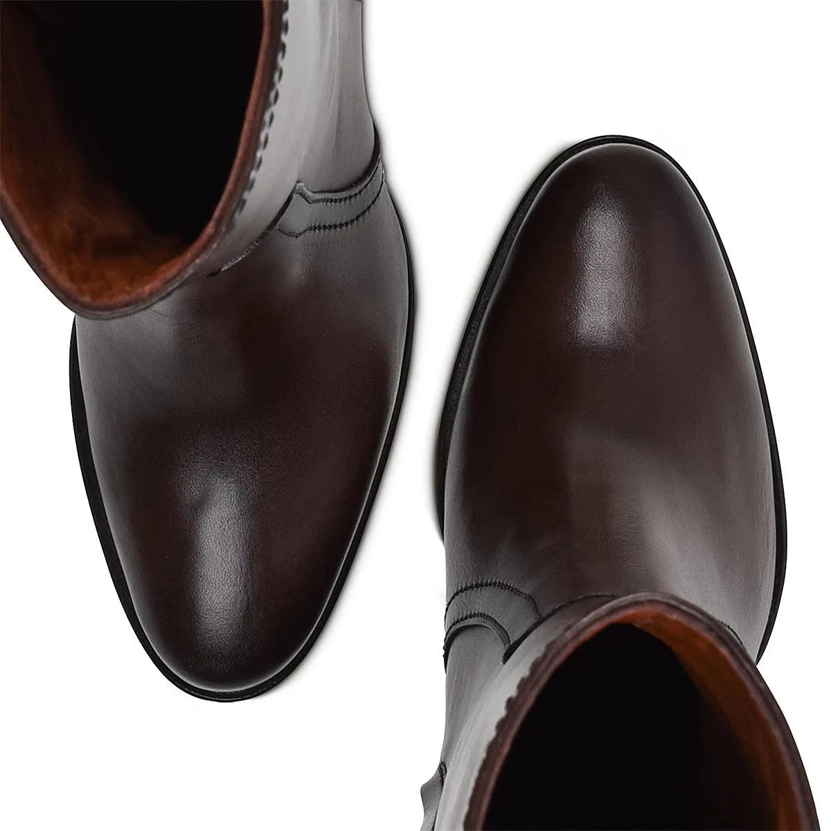 Leather Mid Calf Boots for Women Dark Brown - Cuadra Boot FC623 - El Rodeo Western Boutique