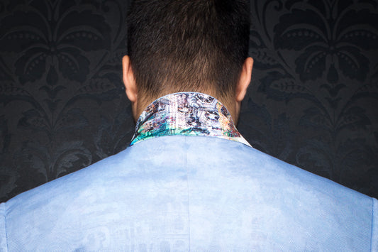 Men Au Noir Blazer Traveler Trans Light Blue