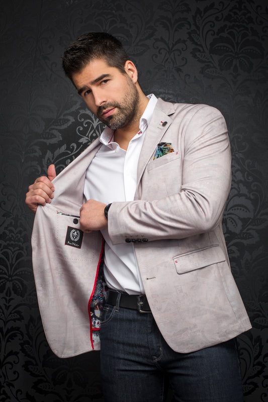 Men Au Noir Blazer Traveler Trans Stone