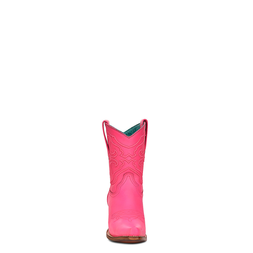 Cowhide Boots, Pointed Toe - Women Corral Ankle Boots Z5137