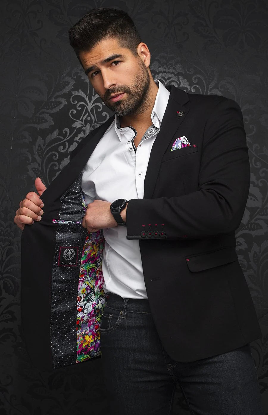Men Au Noir Blazer Bartolo Black