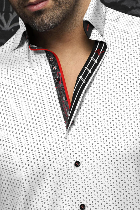 Men Au Noir Woven Shirt Ballerini White
